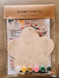 Painting Kit -Customizable Children's Name Sign (Flower)